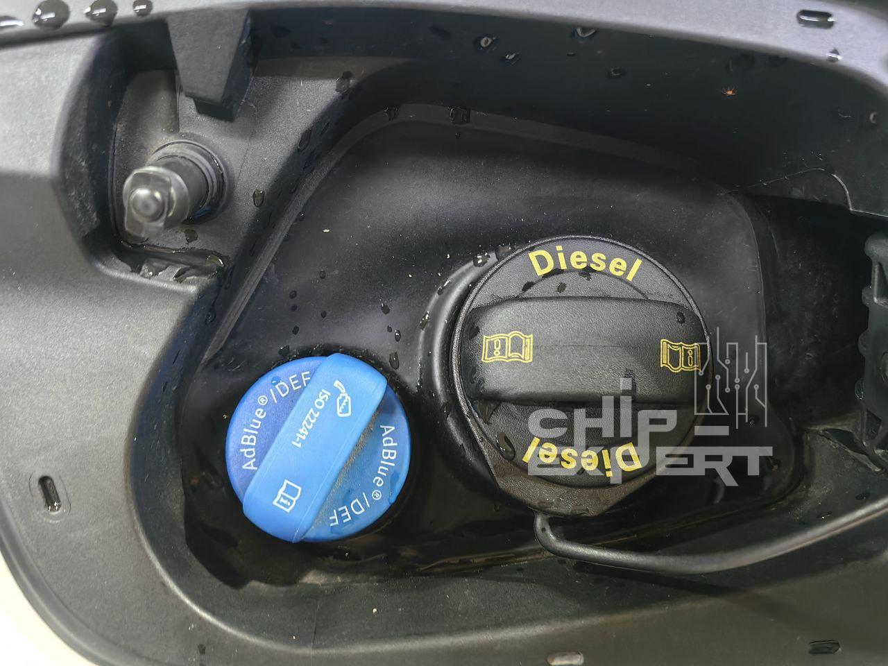 Крышка AdBlue и дизельного топлива под лючком бака